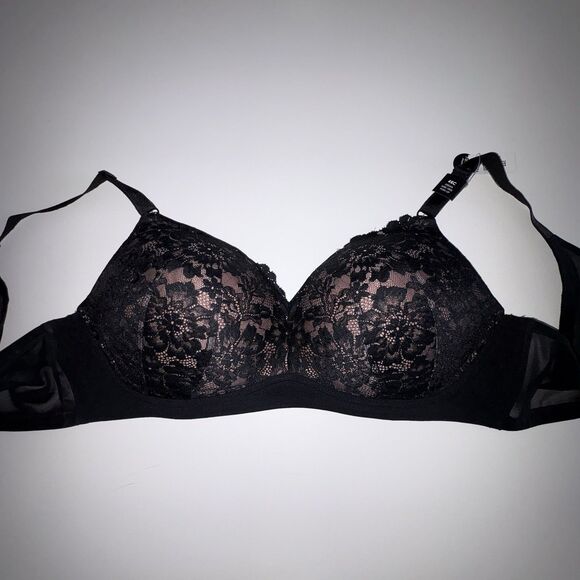 TORRID Black Lace Dream Wire Free Push Up Solid 360 Back Smoothing Bra 46C NWT - Picture 5 of 11